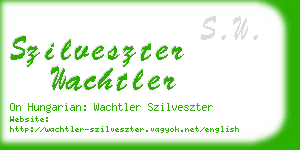 szilveszter wachtler business card